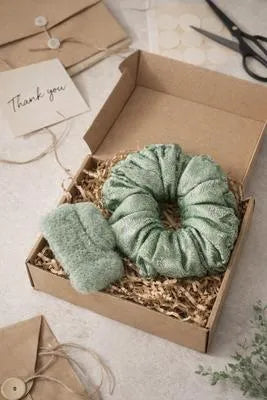 Hair Scrunchies & Hair Catcher Set in Pakistan – Soft Fabric Hair Accessories for Daily Styling
