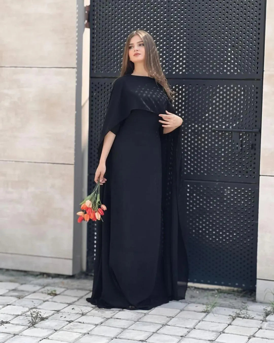 2 Pcs Women's Stitched Chiffon Plain Maxi Suit 5.0