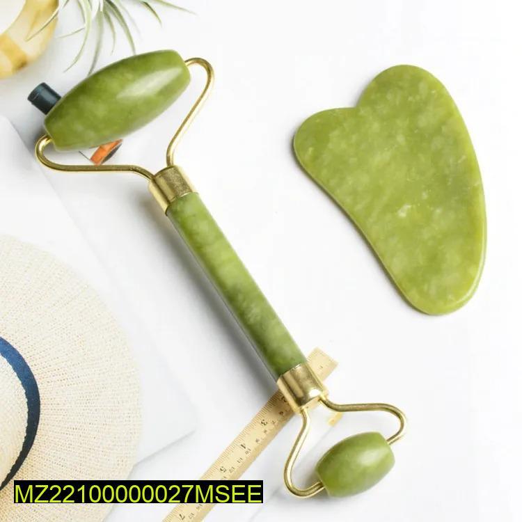 Jade Roller & Gua Sha Set for Face Eye & Body Massage
