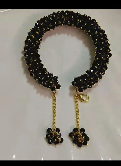 Bridal Gajra Bracelet in Pakistan – Handmade Crystal Gajrey for Weddings & Parties