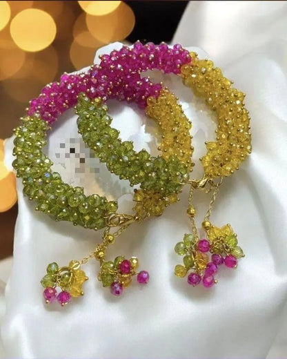 Bridal Gajra Bracelet in Pakistan – Handmade Crystal Gajrey for Weddings & Parties