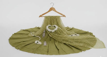 Green Silk Embroidered Maxi Dress 3 Piece in Pakistan – Wedding & Party Wear Suit